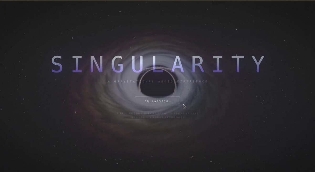 Single-File Black Hole Audio Visualizer — video poster