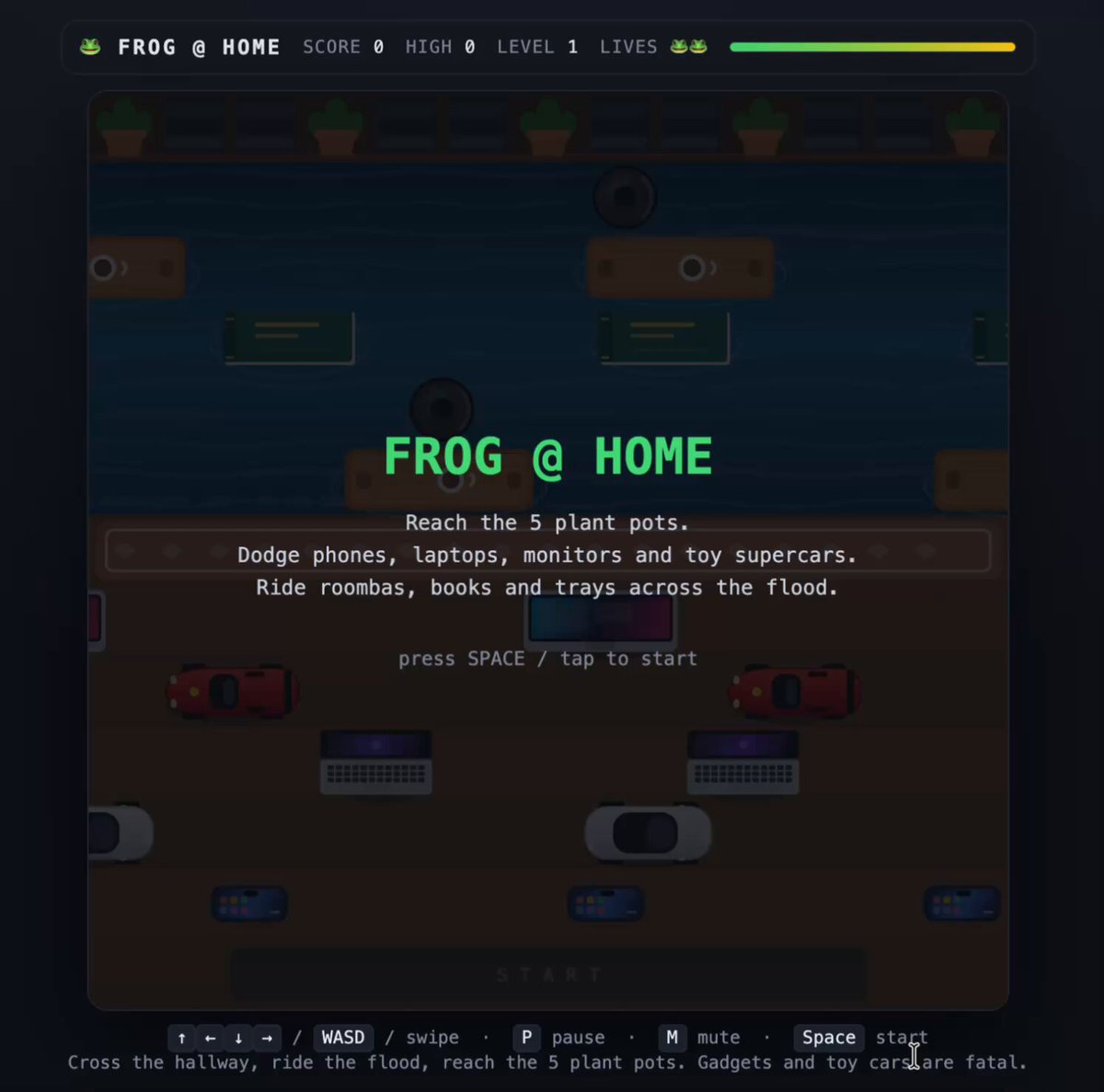 Frogger-Style Game Generation — video poster