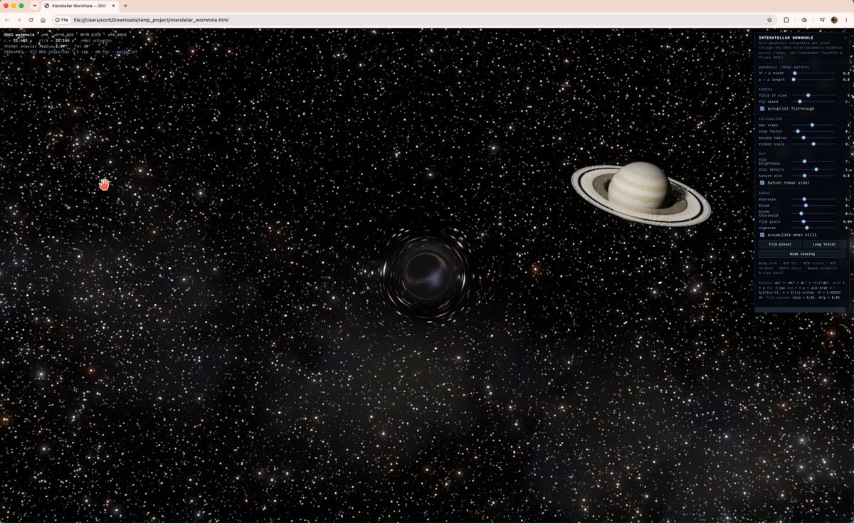 Interactive Interstellar-Style Wormhole — video poster