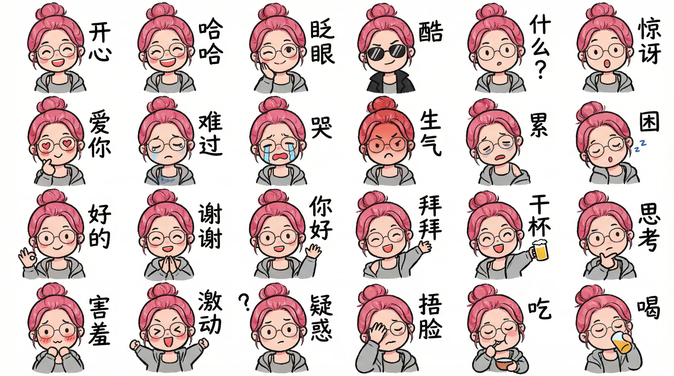 line风表情包贴纸（单人）